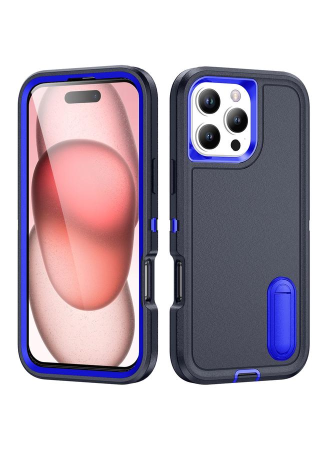 erorex Case For iPhone 16 Pro Max Rugged PC + Silicone Phone Case with Holder - Image 1