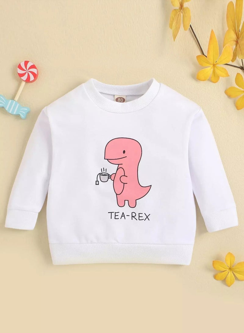Baby Letter And Dinosaur Print Pullover - Image 1