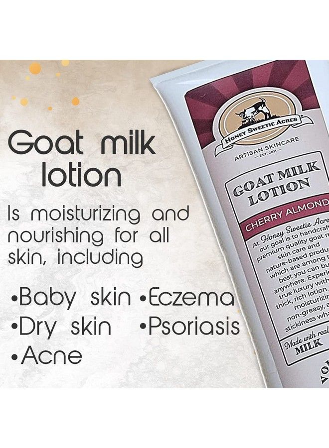 Honey Sweetie Acres Goat Milk Lotion Cruelty Free Goat Milk Body Lotion 4 Ounce Premium Hydrating Goat Milk Lotion For Women Great Moisturizing Goat Milk Lotion (Cherry Almond)  - Image 4