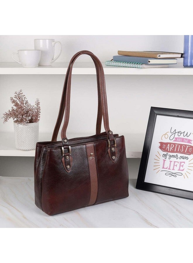 Mochi Women's Tan Fashionable Leather Shoulder Bag (37-50) - Image 2