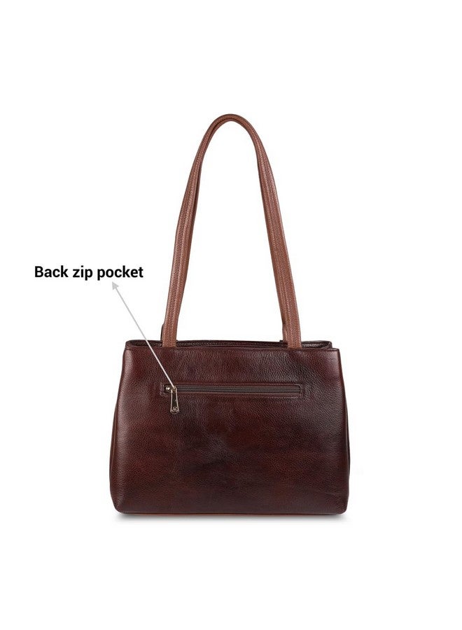 Mochi Women's Tan Fashionable Leather Shoulder Bag (37-50) - Image 4