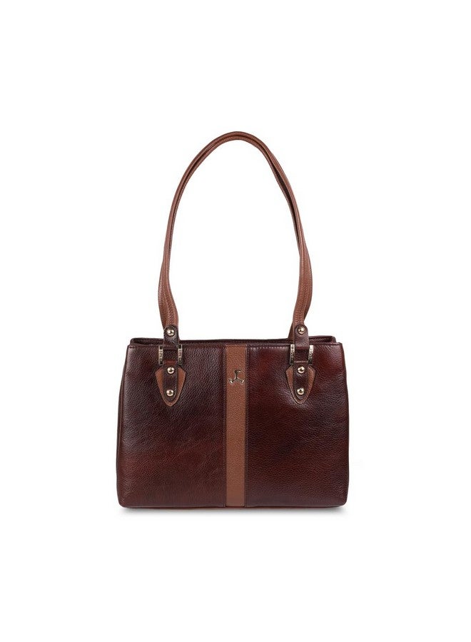 Mochi Women's Tan Fashionable Leather Shoulder Bag (37-50) - Image 1