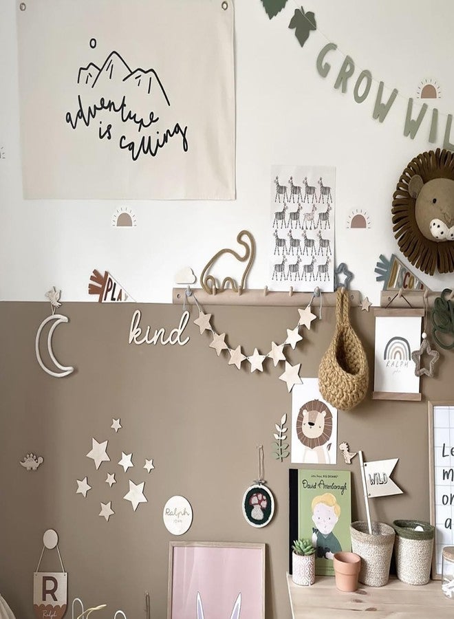 QENWWENG 10 Pieces Boho Nursery Star Wall Decor,Wooden Baby Room Star Wall Decor,Wooden Star Decoration for Children Baby Kids Boys Girls Bedroom Nursery Pendant - Image 4