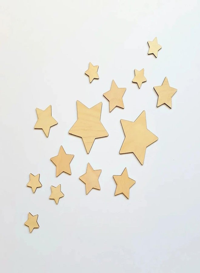 QENWWENG 10 Pieces Boho Nursery Star Wall Decor,Wooden Baby Room Star Wall Decor,Wooden Star Decoration for Children Baby Kids Boys Girls Bedroom Nursery Pendant - Image 2