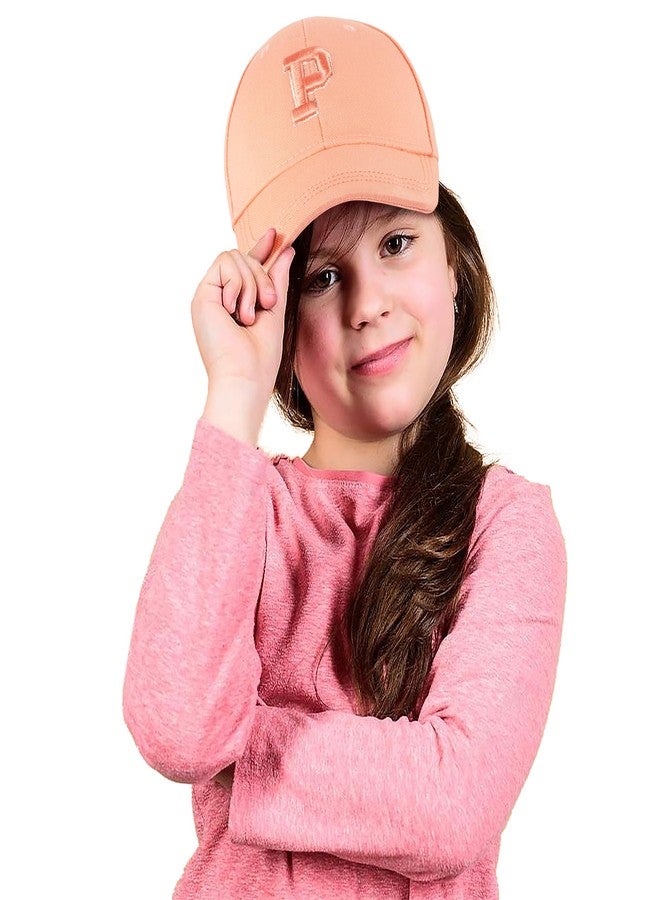 VRITRAZ P Alphabet Print Little Sports Cap for Active Kids, Baby Girls and Boys 4 to 5 Years (Color-Coral) - Image 2