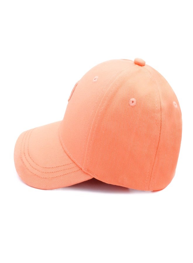 VRITRAZ P Alphabet Print Little Sports Cap for Active Kids, Baby Girls and Boys 4 to 5 Years (Color-Coral) - Image 5
