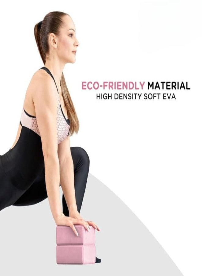 LRK Yoga Block - Supportive Latex-Free EVA Foam Soft Non-Slip Surface for Yoga, Yoga Bricks Pack Of 1 (6 Month Warranty) - Image 3