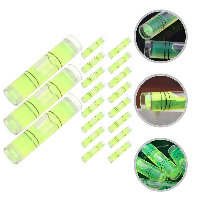 100Pcs 9.5X40mm Fluorescent Bubble Level Vials Spirit Level Accessories for Home Improvement Picture Frame Leveling - Image 4