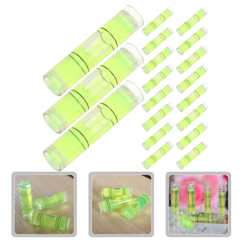 100Pcs 9.5X40mm Fluorescent Bubble Level Vials Spirit Level Accessories for Home Improvement Picture Frame Leveling - Image 5