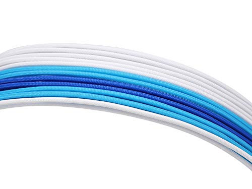 Formulamod Sleeve Extension Power Supply Cable Kit 18AWG ATX 24P+ EPS 8-P+PCI-E8-P with Combs for PSU to Motherboard/GPU Fm-NCK3 (White Sky Blue Deep Blue) - Image 5