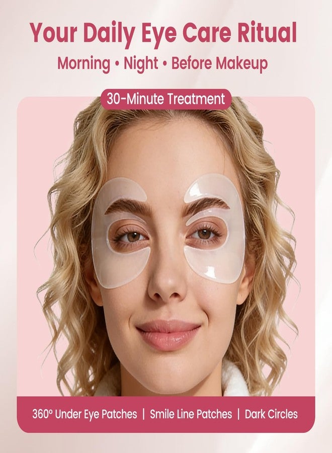Pwkvsn Deep Peptide Collagen Eye Mask 12 Pairs, Full Eye Mask Patches with Bio-Collagen Peptide, Deep Hydrating Overnight Under Eye Patches for Dark Circles Puffy Eyes Wrinkles (2) - Image 5