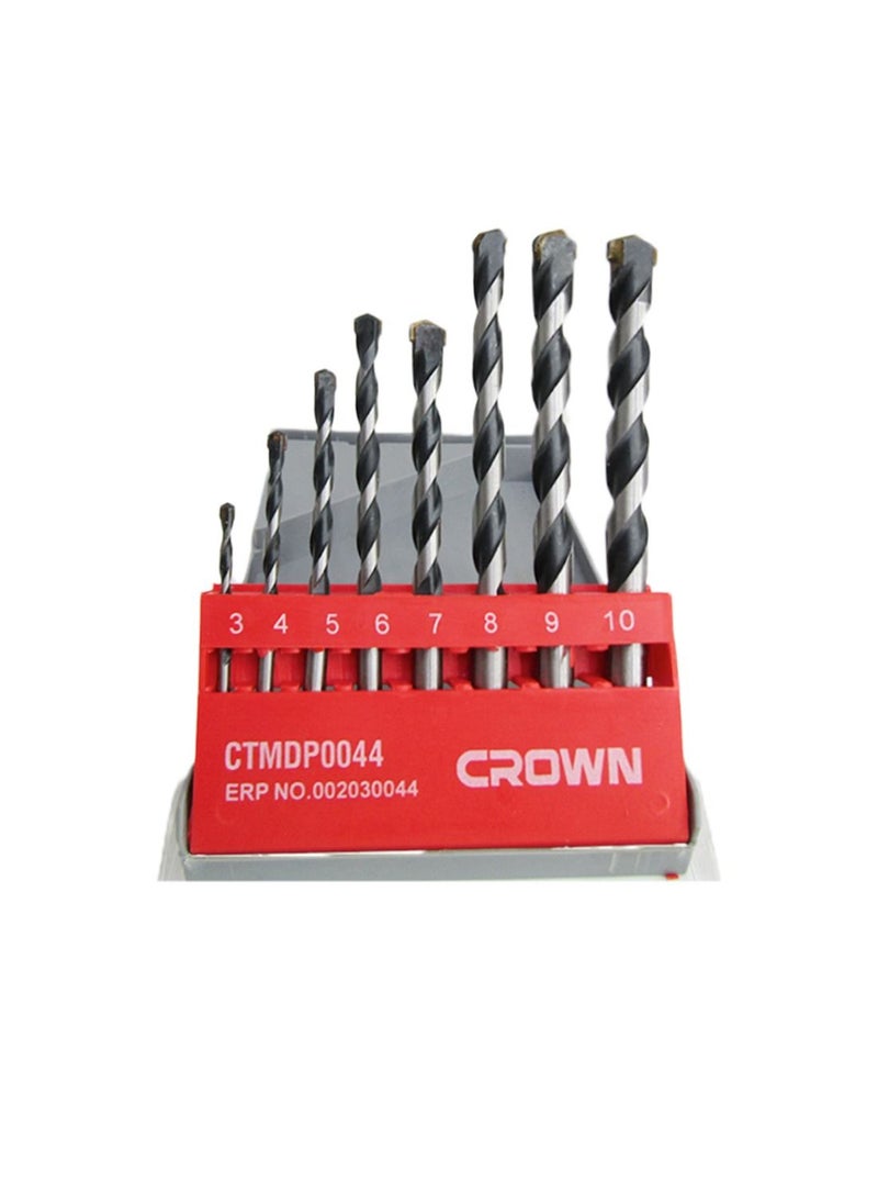 Crown CTMDP0044 - 8 Piece Concrete Drill Bits Set 
