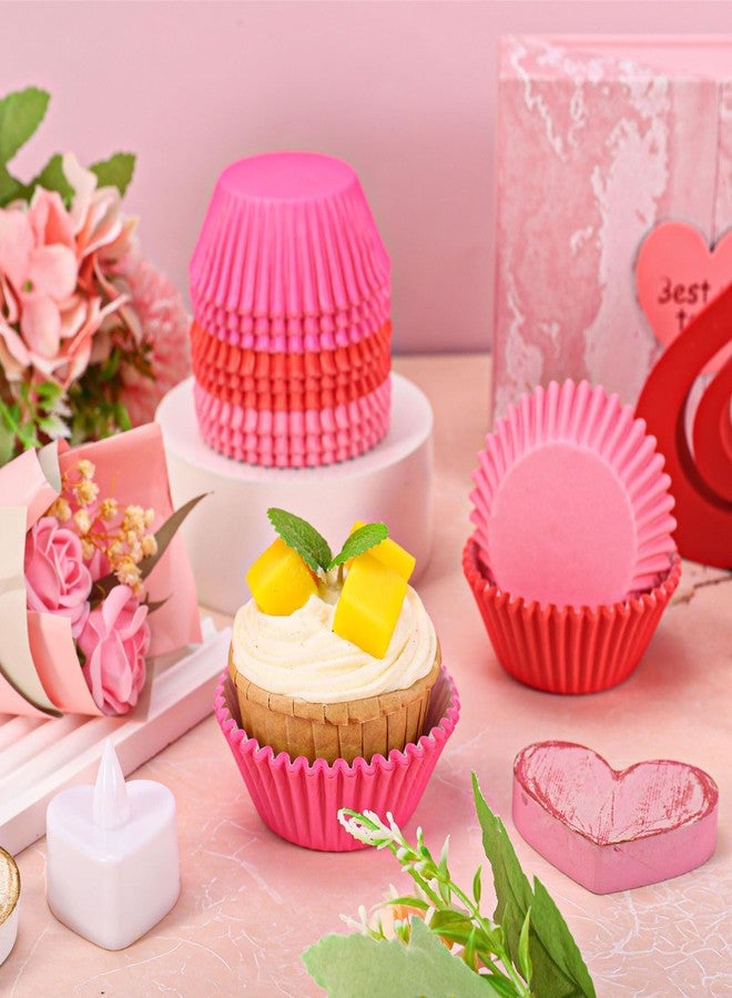 وولاين مجموعة Whaline من 300 قطعة من قوالب الكب كيك الورقية لعيد الحب، بألوان متدرجة من الأحمر والوردي، مثالية لتغليف الكب كيك والمافن، مناسبة لحفلات الزفاف وأعياد الميلاد والذكرى السنوية. - Image 4