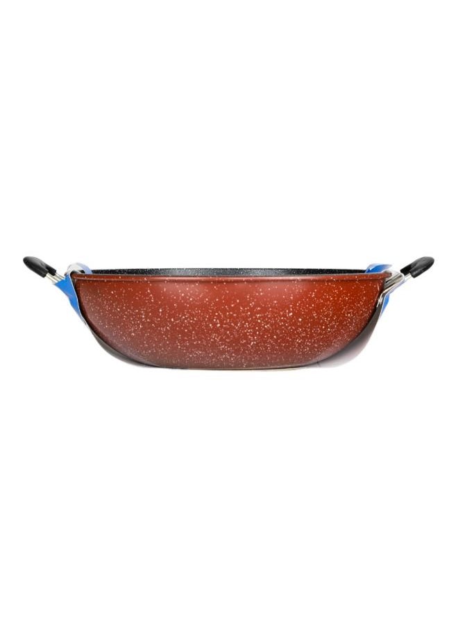 Bister - Non-Stick Granite Wok 2 Side Handle 34Cm Insulated Bowl Great Bowl For Holiday & Dinner Keeps Food Hot & Fresh For Long Hours, Black & Brown Color - Image 1