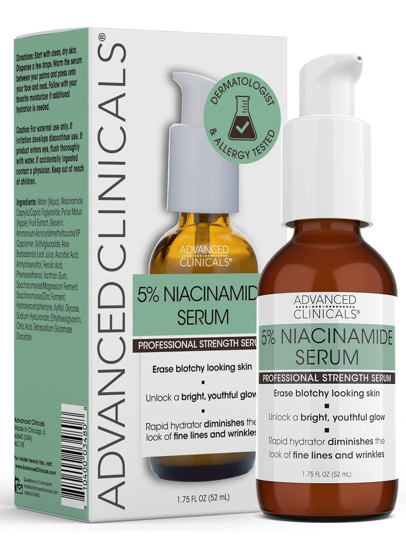 Advanced Clinicals 5% Niacinamide Serum Professional Strength 52 ML  - Image 1