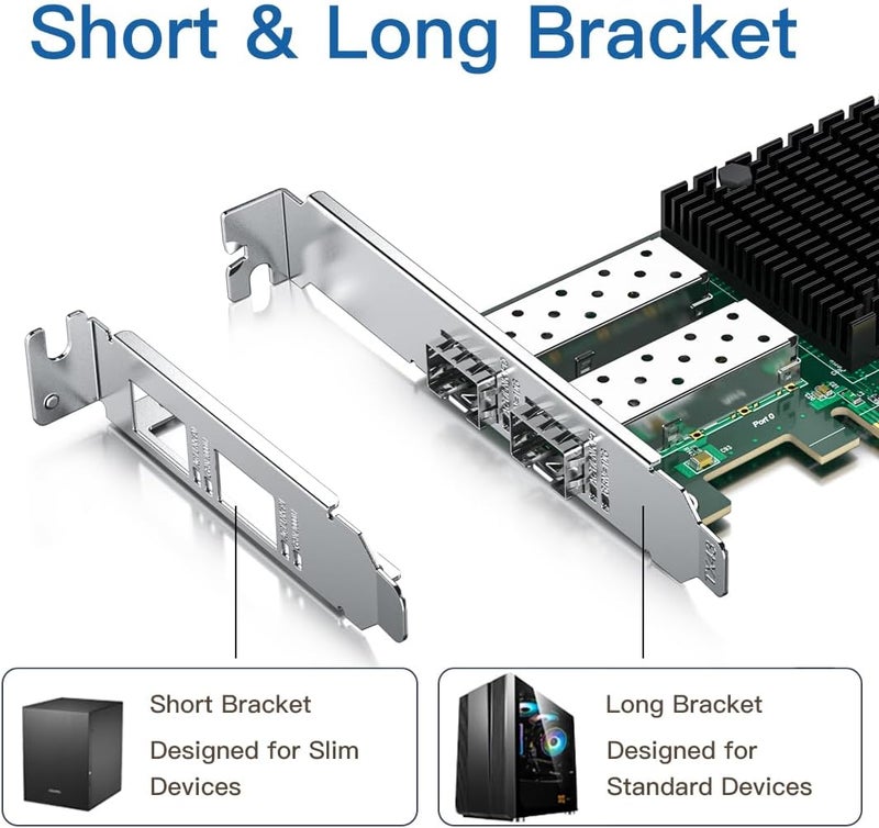 HYFIBER H!Fiber 10Gb SFP+ PCI-E Network Card NIC, Compare to Intel X710-DA2, with Intel X710-BM2 Chip, Dual SFP+ Port, PCIe 3.0 X8, Ethernet Converged Network Adapter Support Windows Server/Linux/VMware Esxi - Image 5