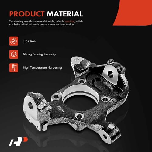 A-Premium 2 x Front Suspension Steering Knuckle Compatible with Chevy Silverado 1500 2500 3500, Suburban 2500, Avalanche 2500 & GMC Sierra 1500 HD Classic, Yukon XL 2500 & Hummer H2 - Image 4