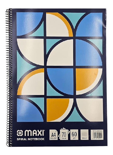 Maxi A4 Spiral Notebook With 70 Sheets