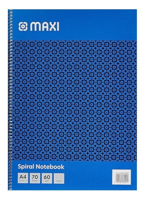 Maxi A4 Spiral Notebook With 70 Sheets
