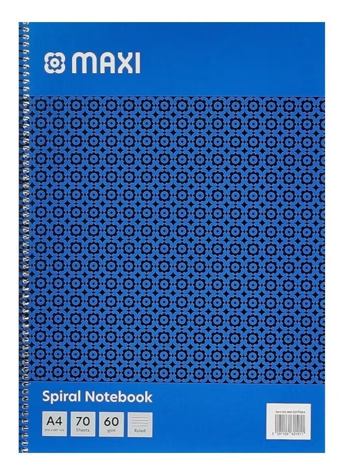 Maxi A4 Spiral Notebook With 70 Sheets - Image 1