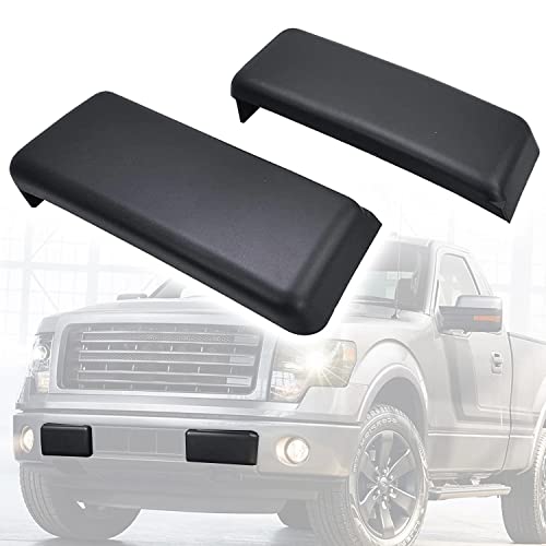 EzMech Front Bumper Pad 2009-2014 Compatible with Ford F-150 F150 Bumper Cover Trim (Set) Driver Side and Passenger Side Front Bumper Guards Inserts Bumper Pads Caps Textured Black - Image 1