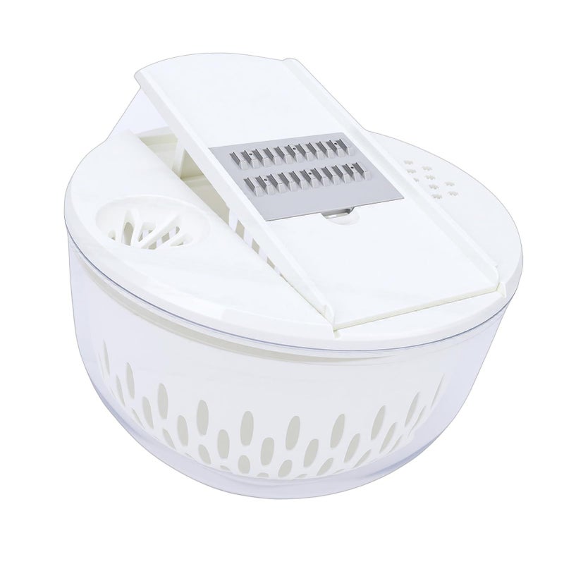 Multifunctional Salad Spinner Cutter Bowl 4500ml With 5 Blades For Home Kitchen Family Meals - Image 4