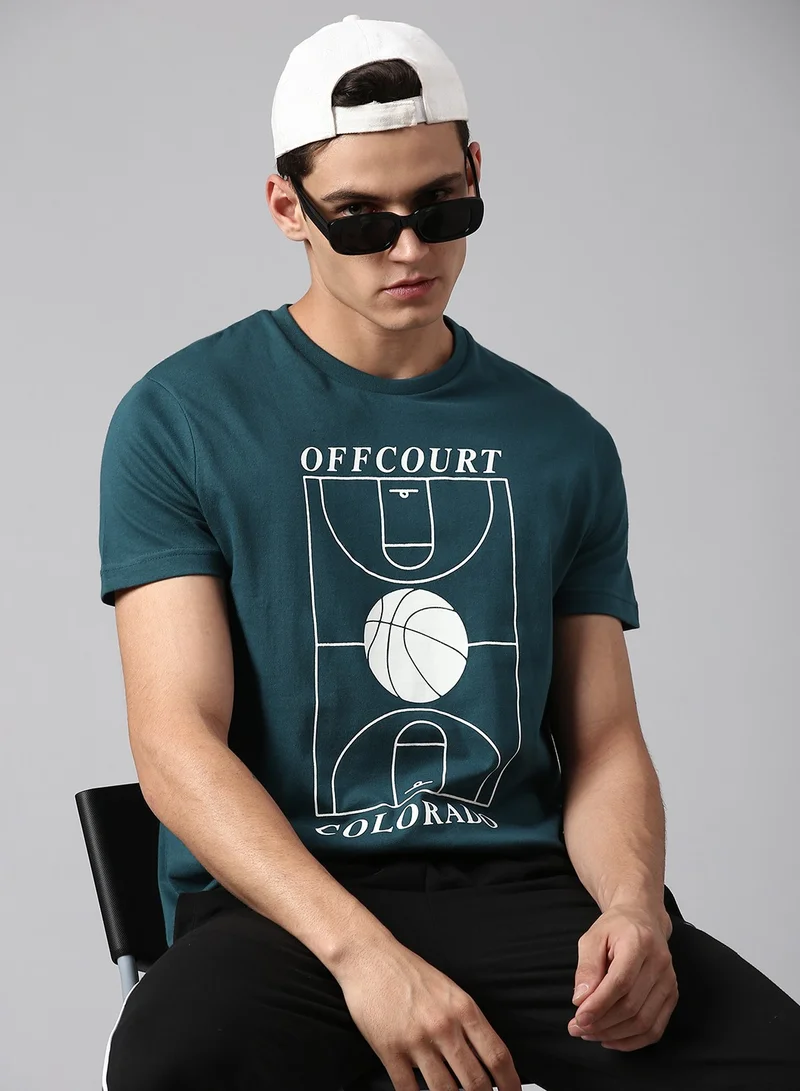 Hubberholme Teal T-Shirt For Men