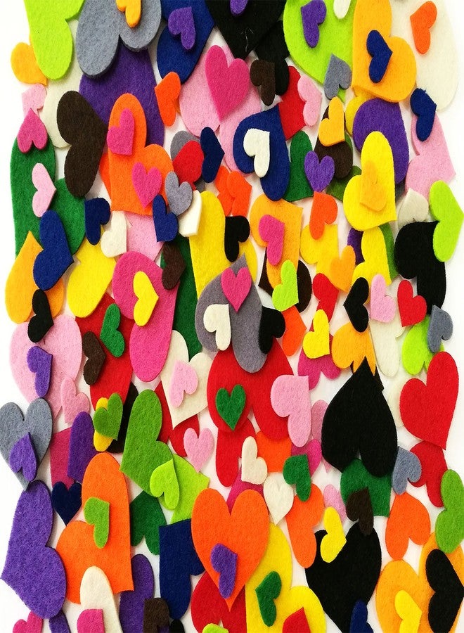 Summer-Ray.com Summer-Ray 1 Ounce Mixed Lasercut Felt Hearts Assorted Colors and Sizes - Image 2