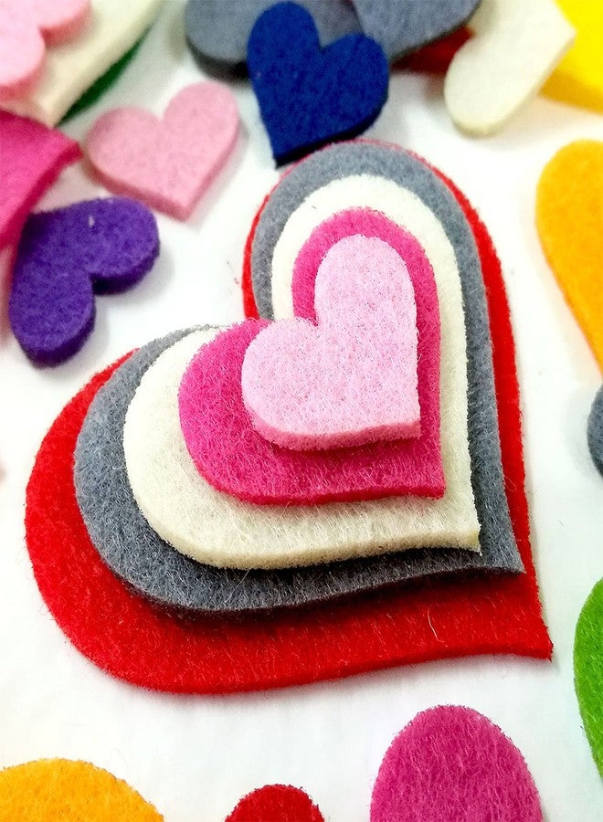 Summer-Ray.com Summer-Ray 1 Ounce Mixed Lasercut Felt Hearts Assorted Colors and Sizes - Image 1