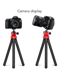 DIGI CORE Camera Stand, Multi Angle Shooting 360 Degree Rotation Tripod Stand Mini Flexible Octopus Tripod Spider Stand Holder Black/Red  - Image 1
