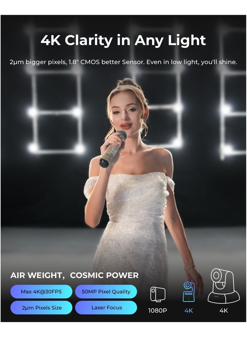 OBSBOT Tail Air AI-Powered PTZ Streaming Camera | 4K UHD Live Streaming, AI Auto-Tracking, Low-Light Performance, NDI|HX3, Multi-Cam Support - Image 4