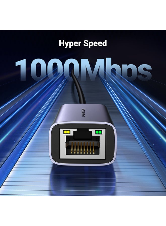 يو جرين محول إيثرنت يو اس بي، محول USB - C إلى شبكة، جيجابت من Type C إلى RJ45 شبكة سلكية Thunderbolt 3 LAN محول متوافق مع ماك بوك، أيفون 16/17، سويتش، ايباد برو، سارفيس برو - Image 2