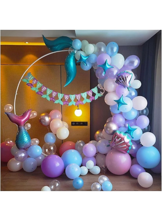 duile Mermaid Balloon Garland Kit Mermaid Tail Balloons Arch for Girl Mermaid Birthday Party Decorations Mermaid Balloons Baby Shower Party Supplies - Image 2