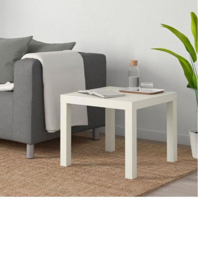طاولة جانبية غرفة معيشة لون ابيض - Image 1