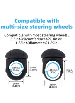 Bukela Car Steering Wheel Spinner 360 Degree Rotation Steering Wheel Knob Steering Wheel Handle Booster Ball Accessories For Cars Trucks SUVs Black  - Image 5