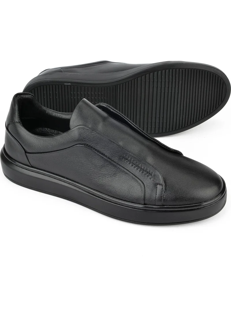 زيا , Men's Leather Sneaker 143983Z060 Black