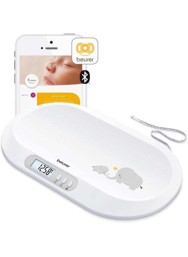 Beurer BY90 Baby Scale, Pet Scale, Digital, with Measuring Tape, tracking weight with App - Image 1