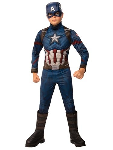 Rubies Childs Marvel Avengers Endgame Deluxe Captain America Costume Mask Medium - Image 1