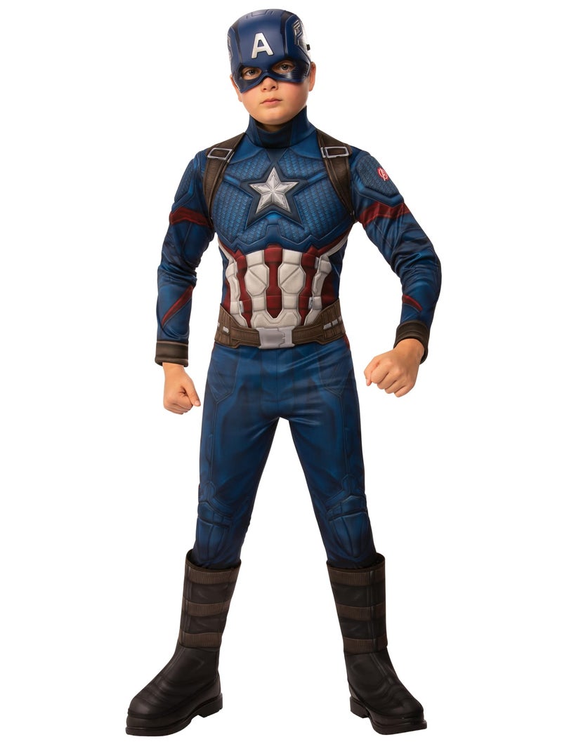 Rubies Childs Marvel Avengers Endgame Deluxe Captain America Costume Mask Medium - Image 2