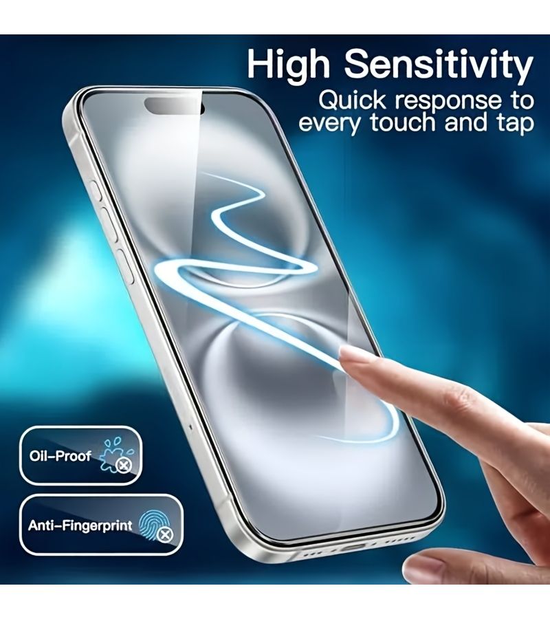 3 Pieces HD Tempered Glass Screen Protector For iPhone 15 Pro Full Coverage Transparent - Image 4
