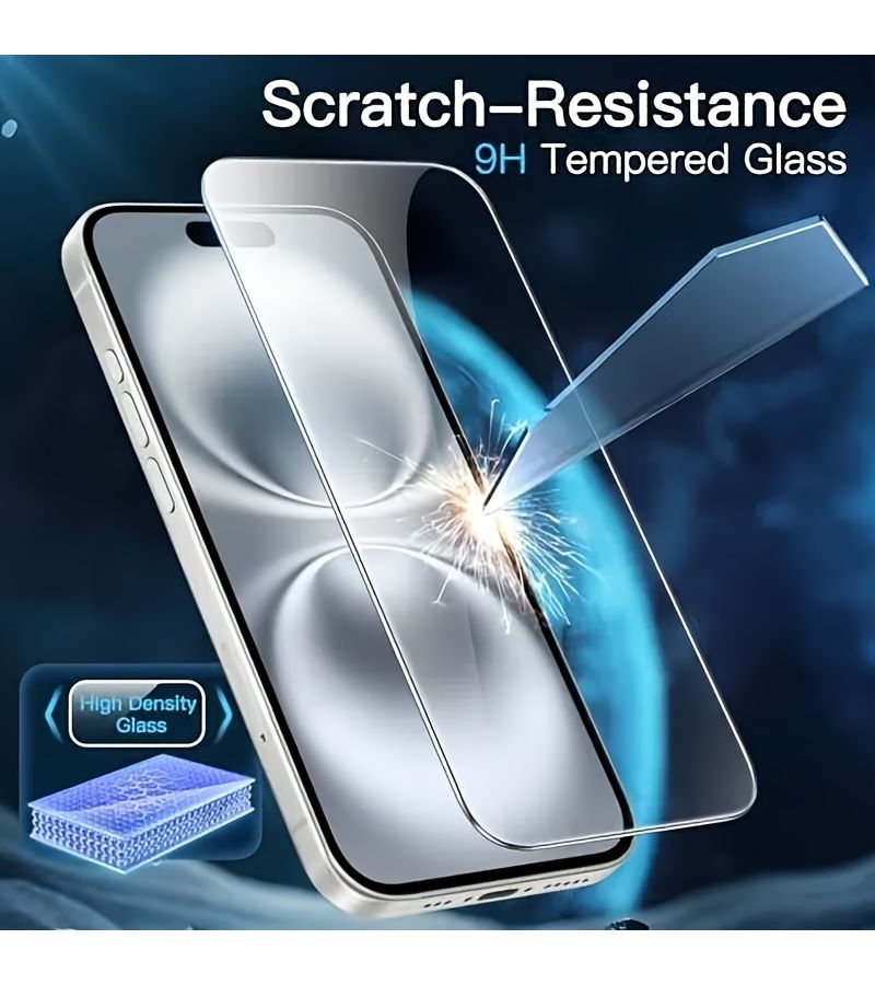 3 Pieces HD Tempered Glass Screen Protector For iPhone 15 Pro Full Coverage Transparent - Image 3