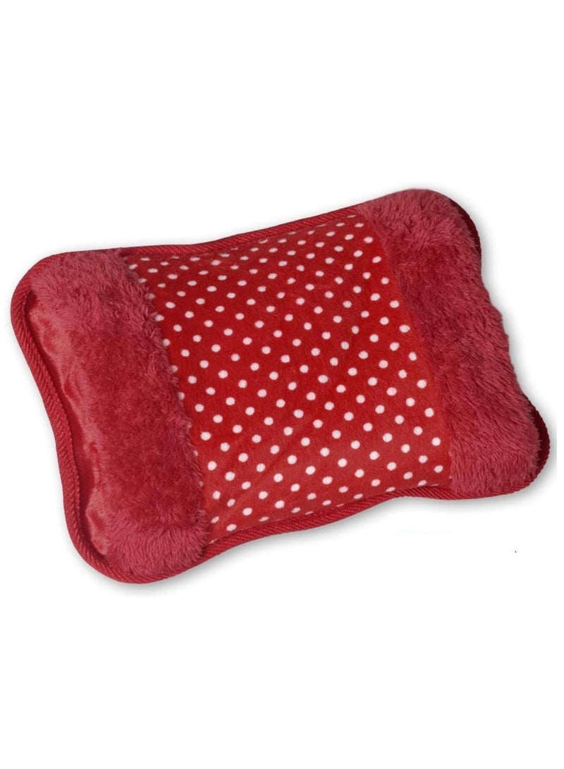 إسكدنيا كيس تسخين، أكياس مياه لتخفيف الآلام، كيس حراري، كيس زجاجة ماء ساخن، كيس ماء ساخن كهربائي، وسادة تدفئة مع جل مخملي رمادي - Image 4