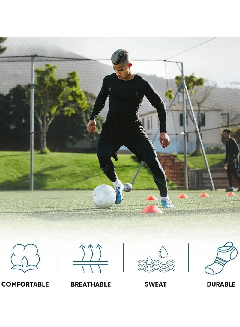 KASTWAVE 3 Pairs Grip Socks Football Men Women Anti Slip Sports Grip Socks Breathable Anti Blister Rubber Pads Non Slip Basketball Socks Athletic Grippy Socks For Soccer Running Hiking Boxing Rugby - Image 5