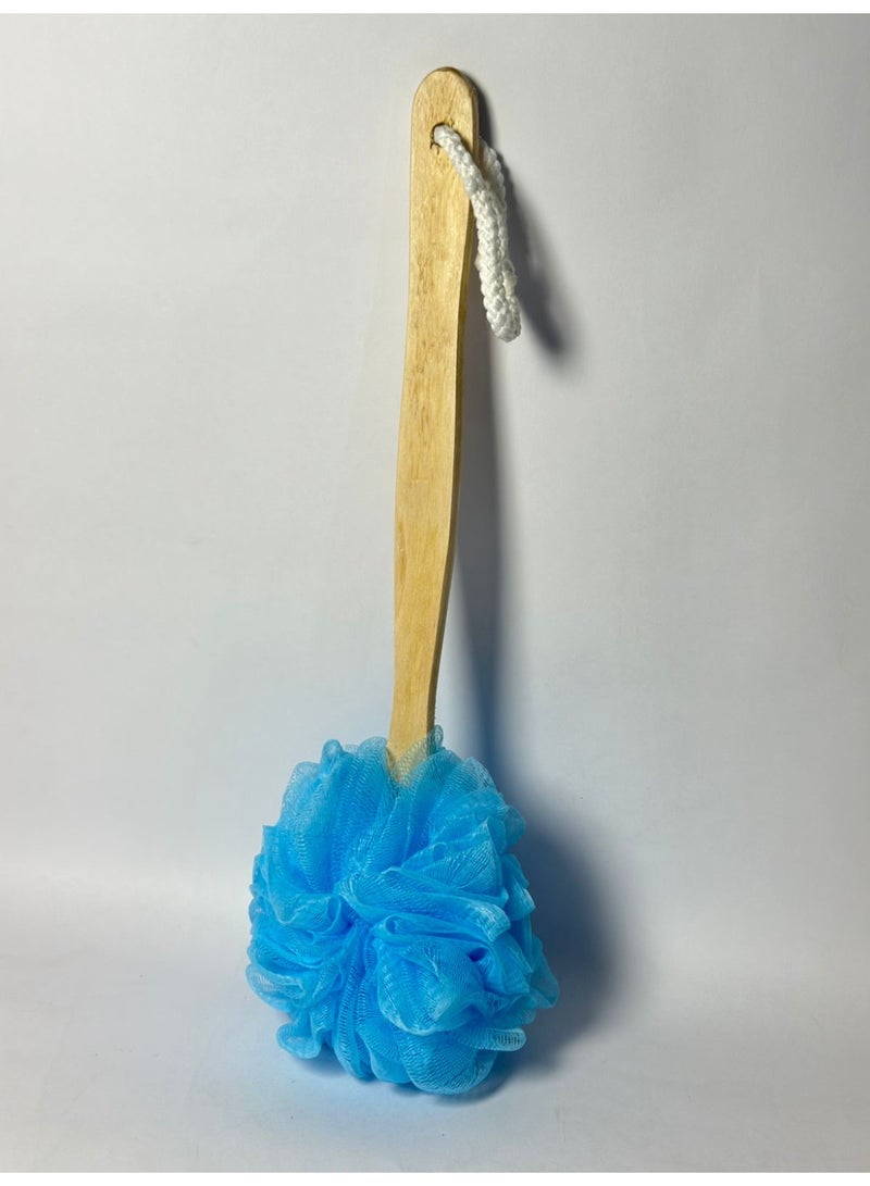 فرشاة استحمام بمقبض خشبي طويل، فرشاة استحمام للجسم، فرشاة استحمام قطعة واحدة متعدد الألوان - Image 3