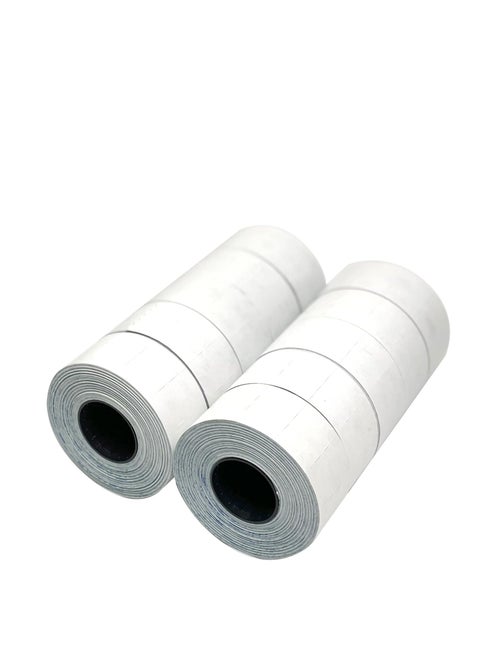 Atlas Two-line print White Pricing Labels Pack of 12 (12,000 Labels) for 2 Line Price and Date Machine