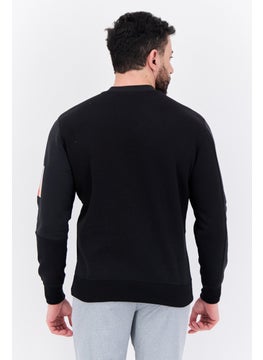 Champion Men Sportswear Fit Outdoor Sweatshirt, Black Combo  - Image 3