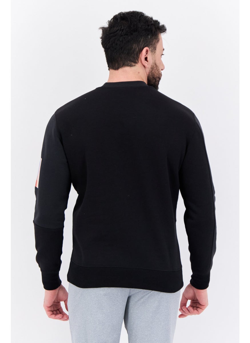 Champion - Men Sportswear Fit Outdoor Sweatshirt, Black Combo - Image 1