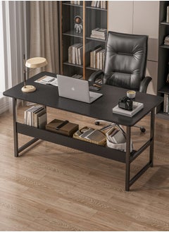 JANTENS Study Table for Home Office,Writing Desk Office Desk With Storage Layer Computer Desk 120*55*73cm  - Image 2