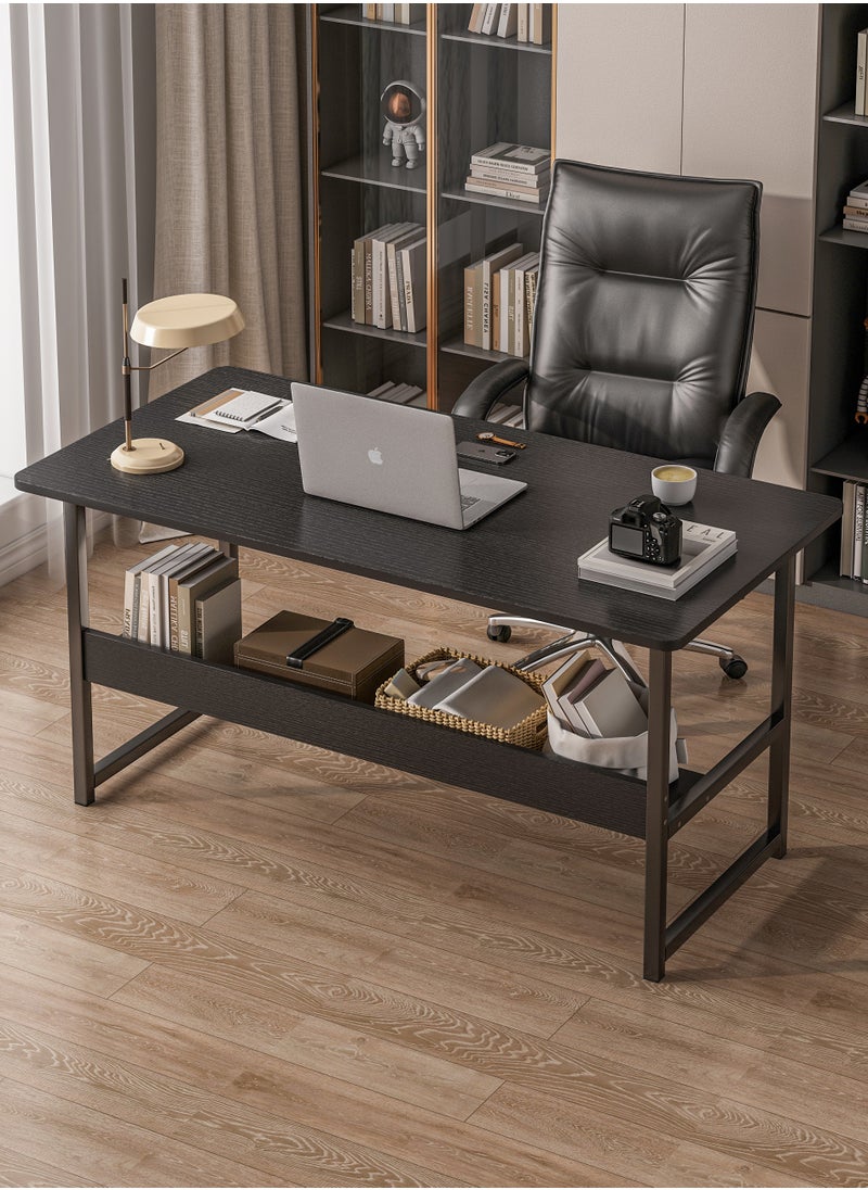Study Table for Home Office,Writing Desk Office Desk With Storage Layer Computer Desk 120*55*73cm