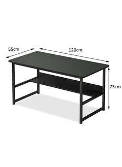 JANTENS Study Table for Home Office,Writing Desk Office Desk With Storage Layer Computer Desk 120*55*73cm  - Image 4